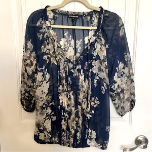 COPY - Express Womens Sheer Floral Blouse